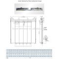 Mitsubishi Type Center Opening Four Panel Landing Door Device Factory